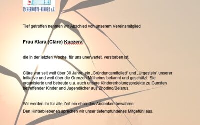 Wir nehmen Abschied Klara (Cläre) Kuczera